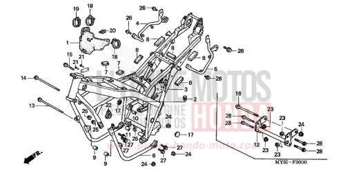 CARROSSERIE DE CHASSIS CB500S2 de 2002